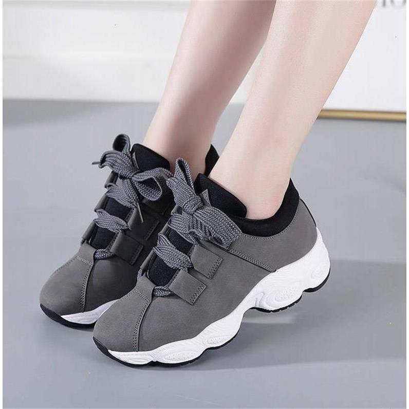 Korean Shoes - women shoes female students casual thick-soled running shoes female tide