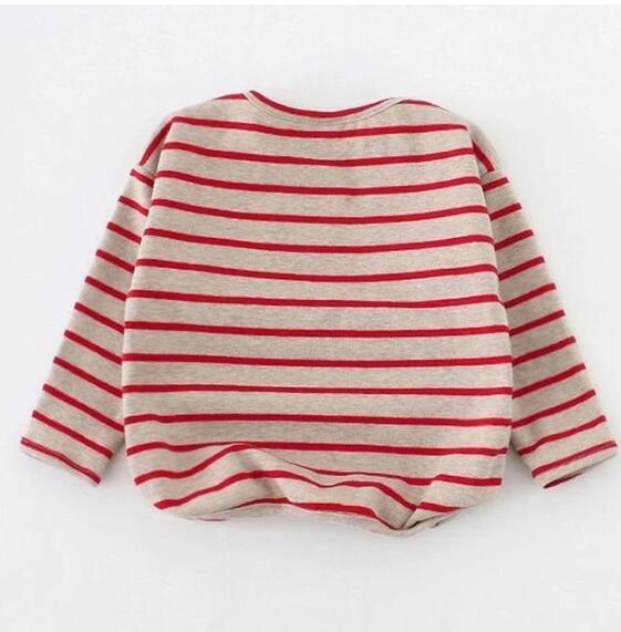 Fashion Striped Print Kids Baby Girls Clothes - Cotton Long Sleeve T Shirts For Children Girls Autumn Spring Baby Clothing