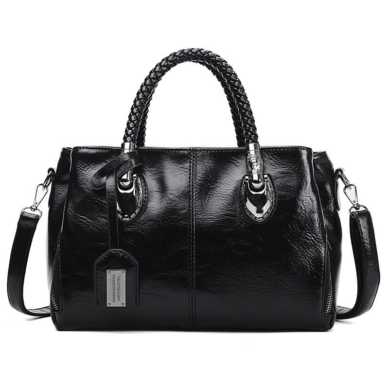 Vintage Oil Wax Leather Luxury Handbags - Women's Bags