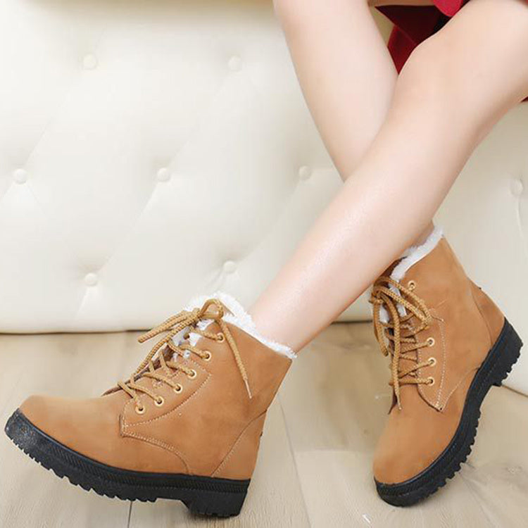Winter Snow Boots With Warm Plush - Ankle Boots For Women Shoes