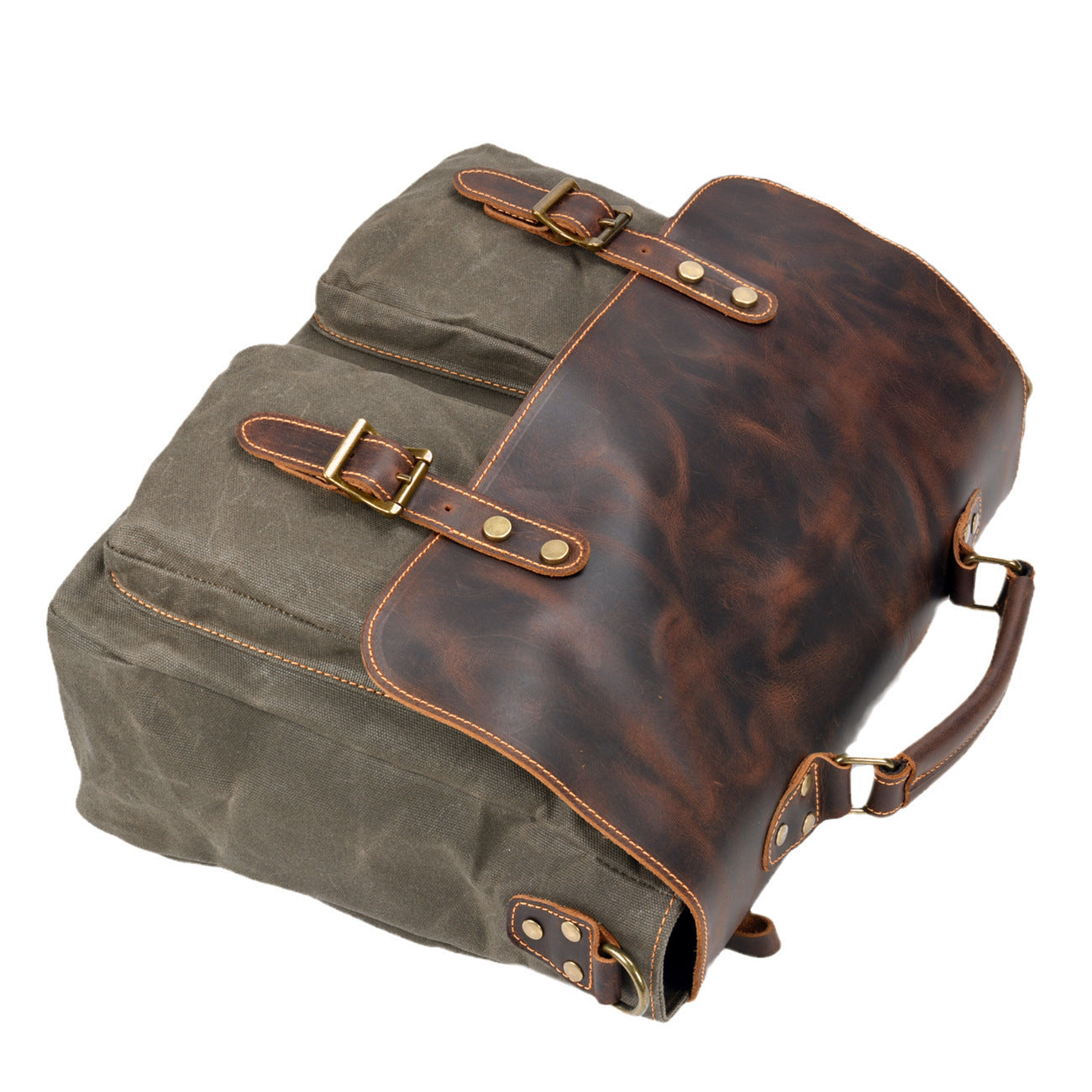 Waterproof Canvas Stitching Leather Briefcase
