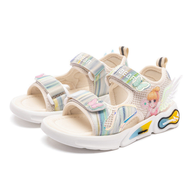 Harpy Bear Kids' Sandals - Sunshine Princess Shoes Girls' Sandals Cute Cartoon Breathable Slippers