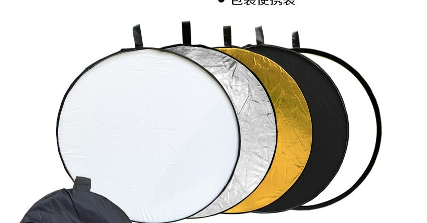 One Folding Reflector Photographic Equipment - Gold and silver white black soft light 5 colour portable baffle studio fill light soft light