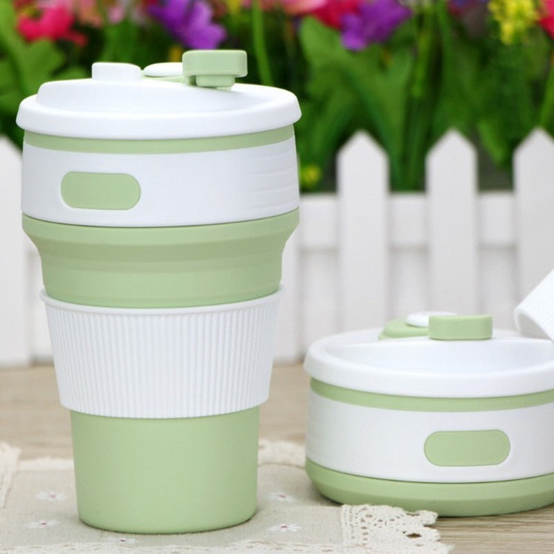 Travel Collapsible Silicone Coffee Cup - Folding Water Cups BPA FREE Food Grade Drinking Ware Mug Tea Coffee Cups