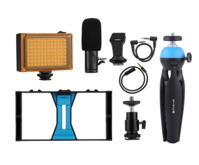 Mobile Photography Set - Mobile Live Rabbit Cage Set Microphone Tripod with Supplementary Light - JumoShop