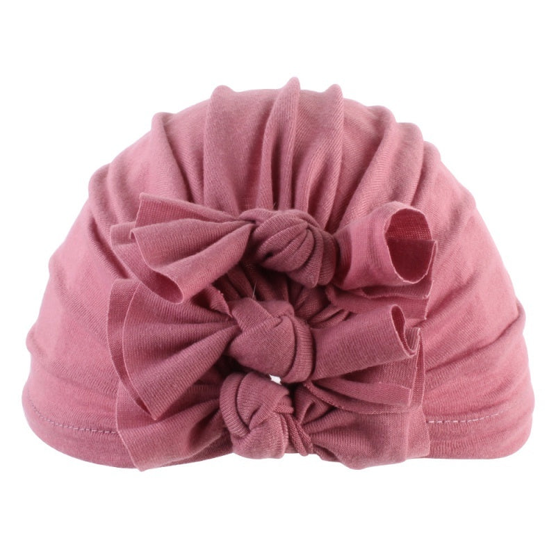 Pleated Bowknot Baby Hat