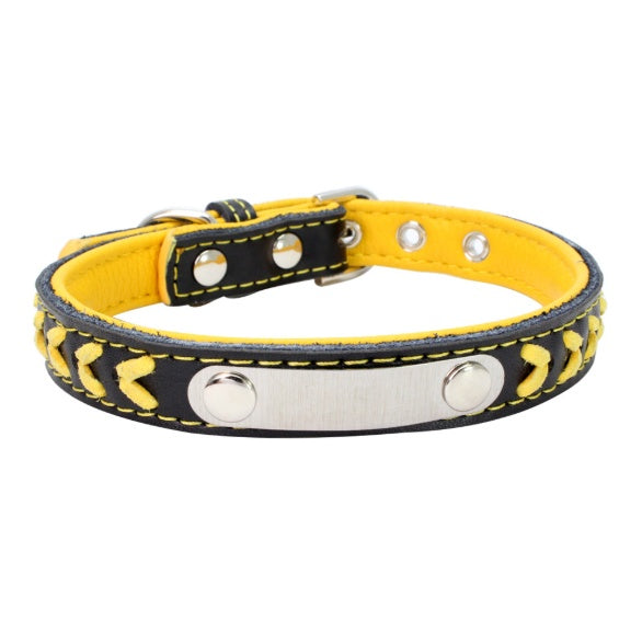 Stainless Steel Iron Dog Collar with Personalized Laser Engraving – Style Meets Security!