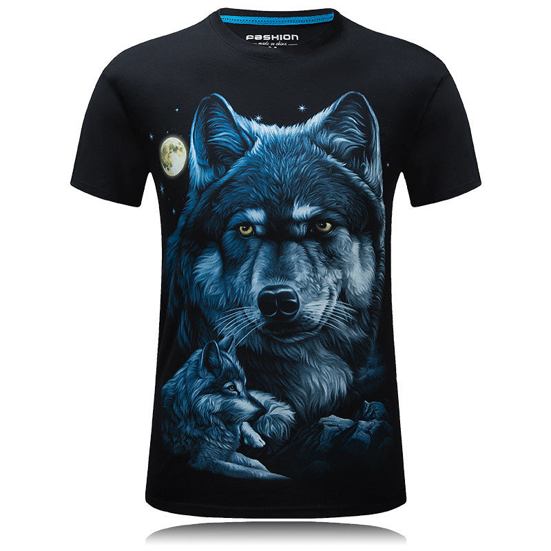 Wolf Design 3D T-shirt