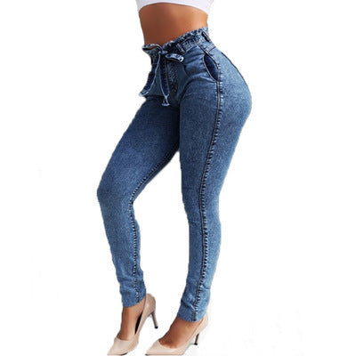 Hot Fringed High Waisted Jeans