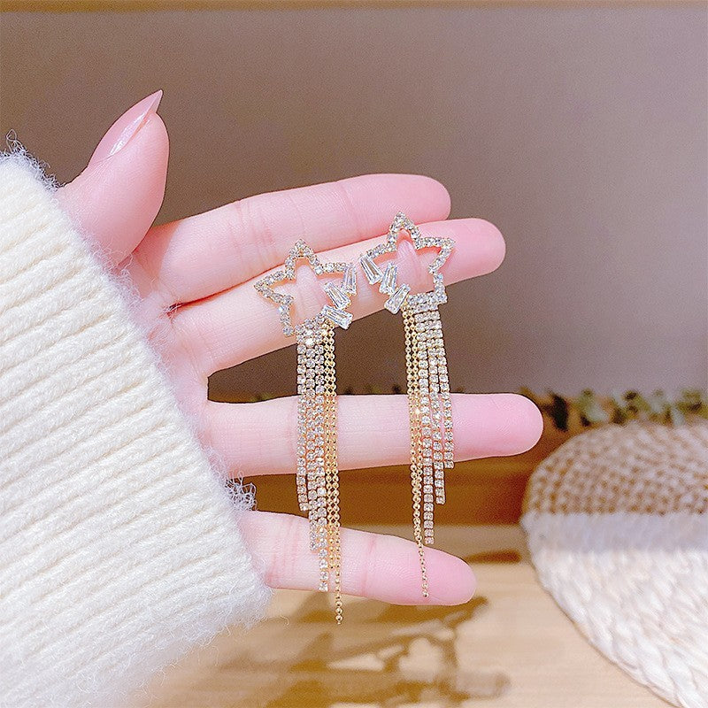 Sterling Silver Needle Light Luxury Pearl Earrings - Graceful Personality