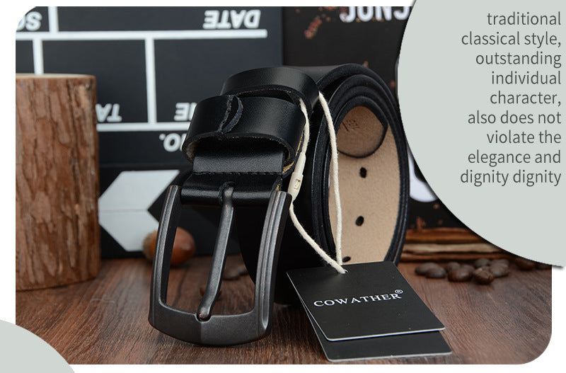 Dynamic Buckle Leather Belt