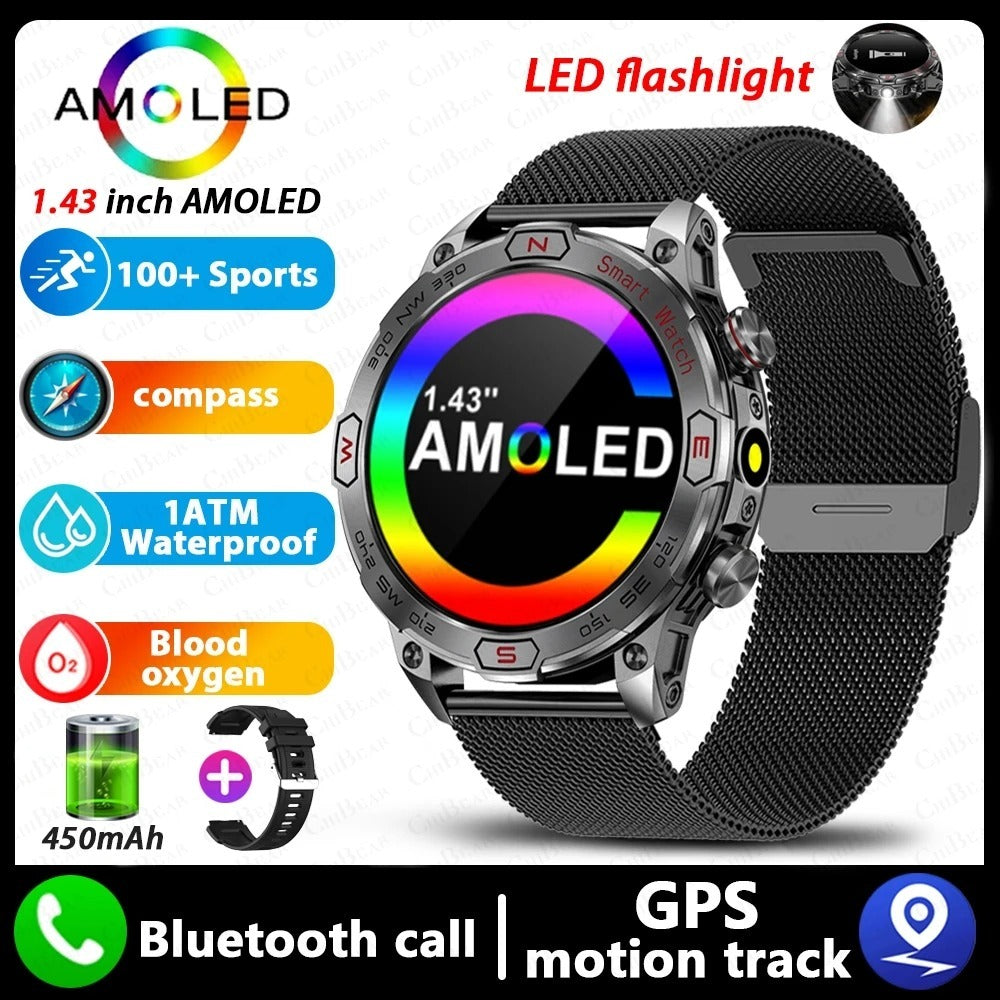 Smart Watch - HD AMLOED Screen Bluetooth Calling Sports Watch