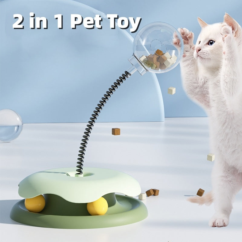 2 In 1 Toys Turntable Ball Toy - Kitten Funny Cat Training