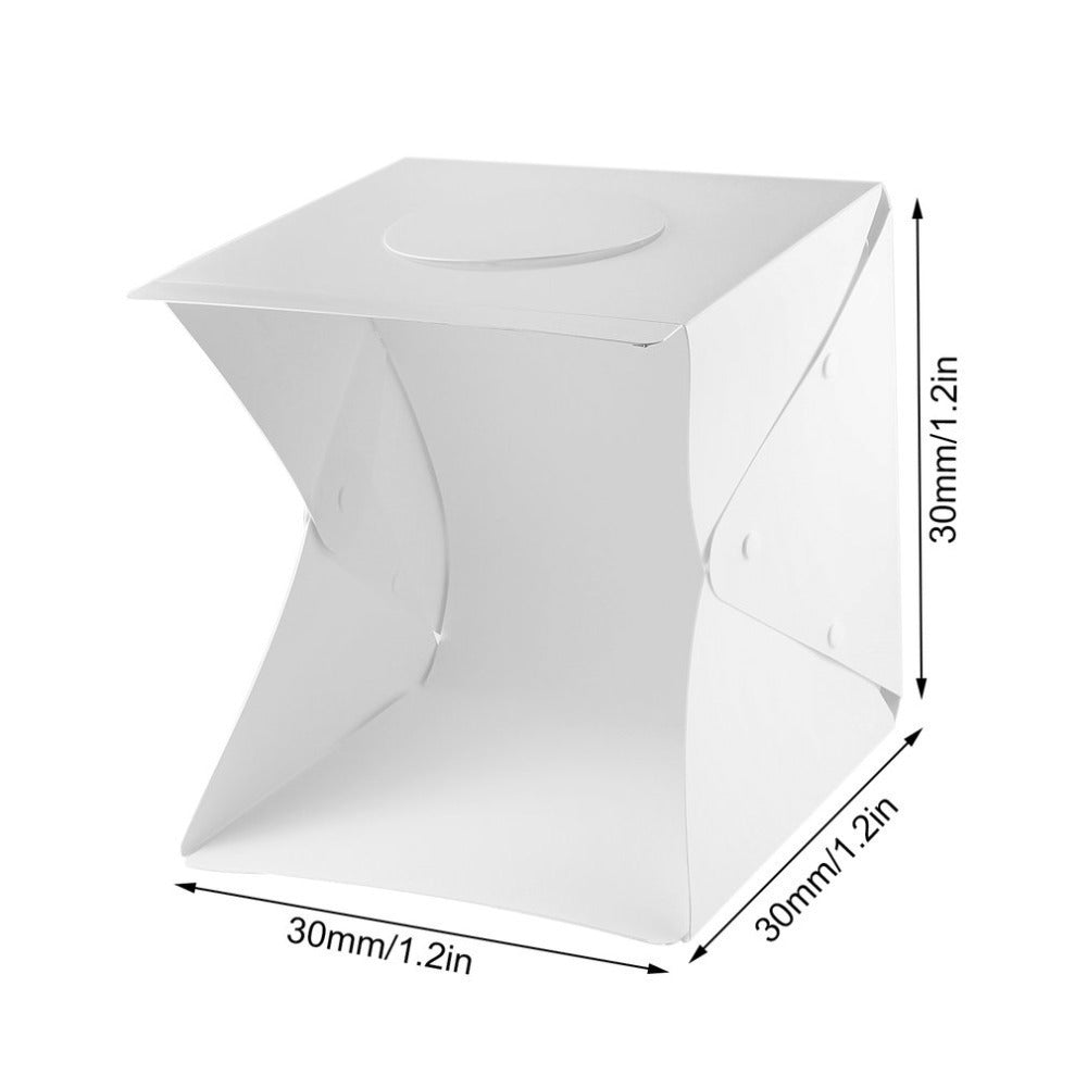 20cm Folding Professional Photo Studio - Simple LED Small Light Box