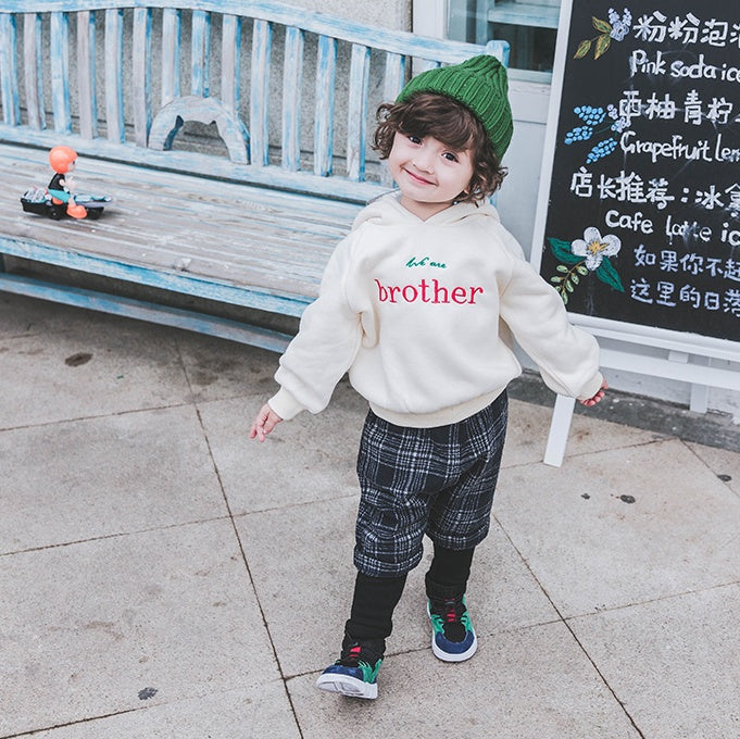 Boys Hooded Autumn and winter sweater