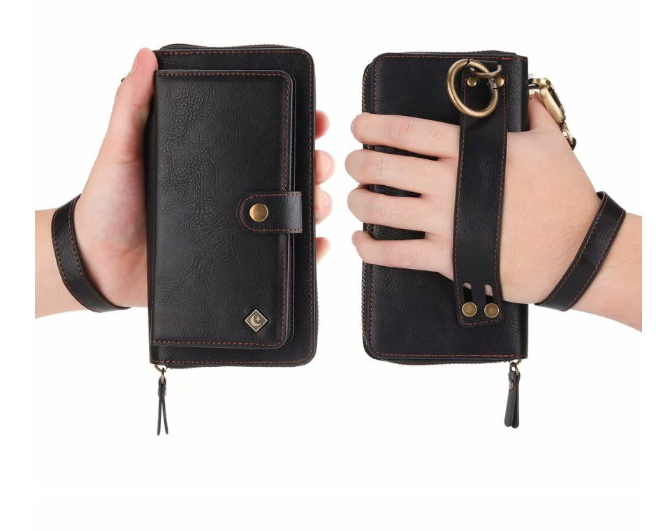 New Multi-function Mobile Phone Case - Phone Shell Zipper Wallet Set Car Function Phone Case