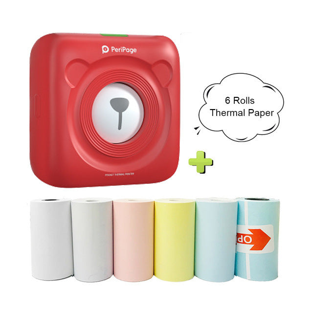 Mini Bluetooth Wireless Thermal Printer - Paper Sticker Label Printer