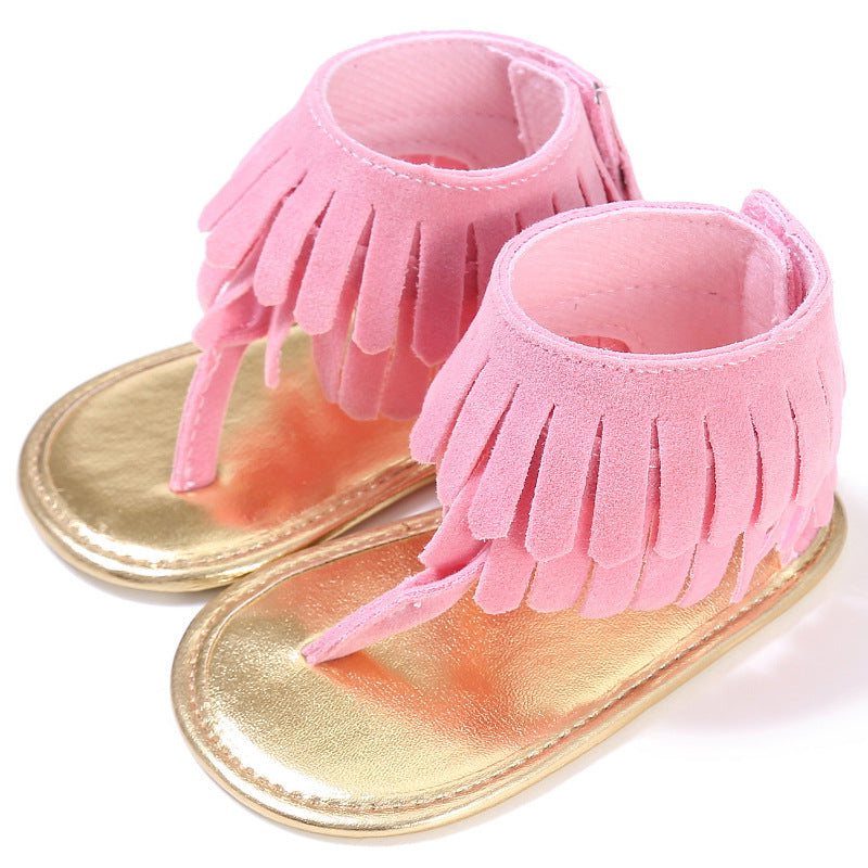 Retro Tassel Flannel Sandals - Summer New Girls Sandals