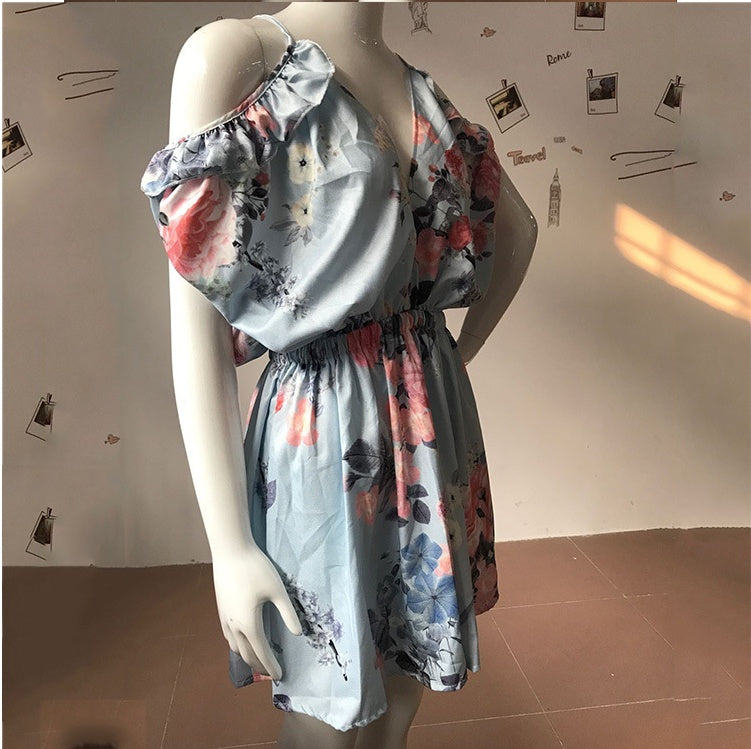 V-neck Printed Sling Jumpsuit