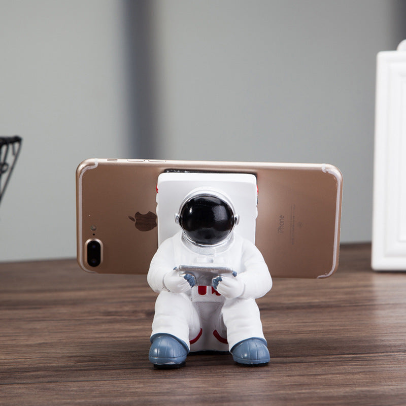 Simple Astronaut Mobile Phone Stand - Student Desktop Holder Cute Spaceman Cell Phone Holder Creative Gift Small Desk Decoration
