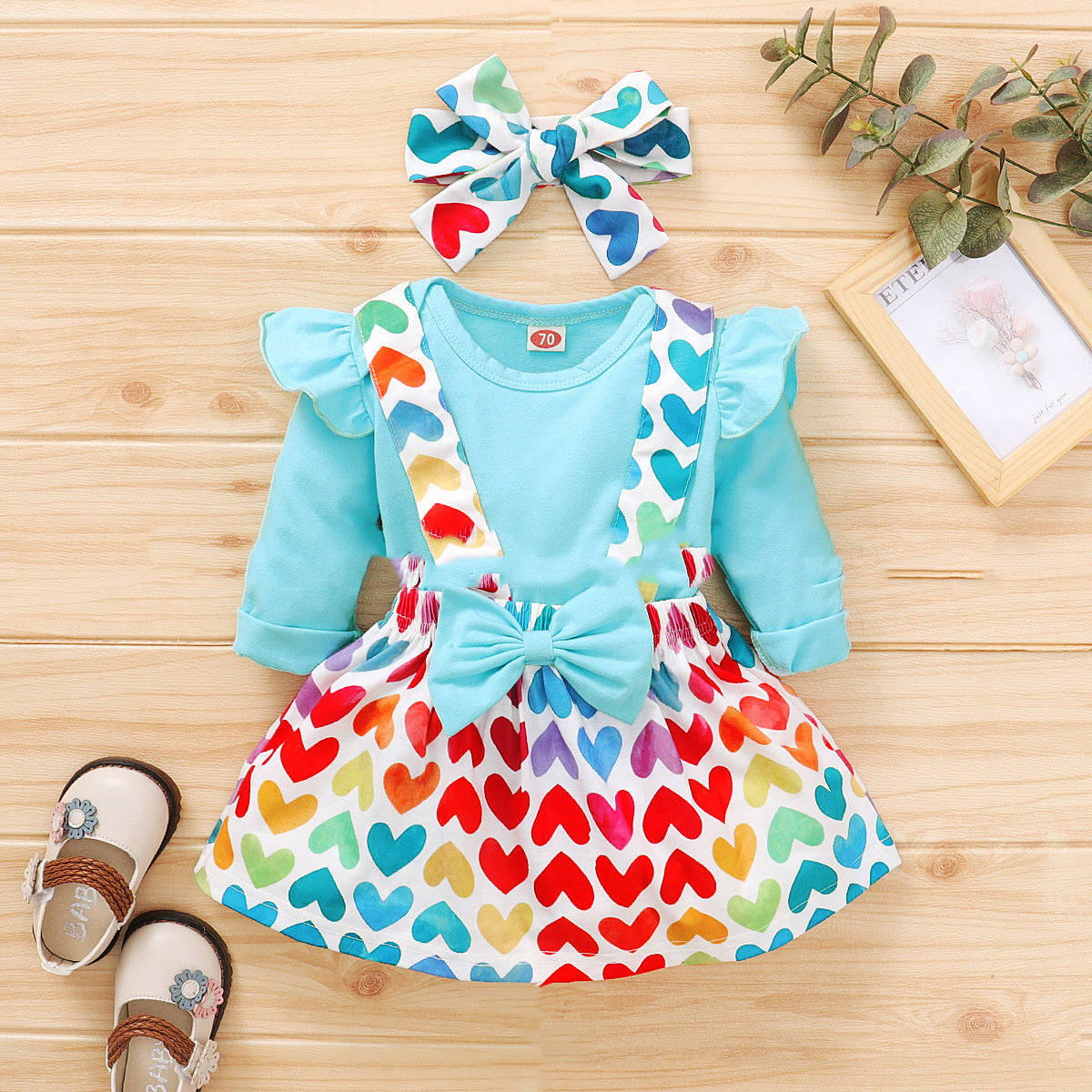 Children's 2 Piece Long Sleeve Top & Suspender Skirt -Clothing For Babies And Toddlers