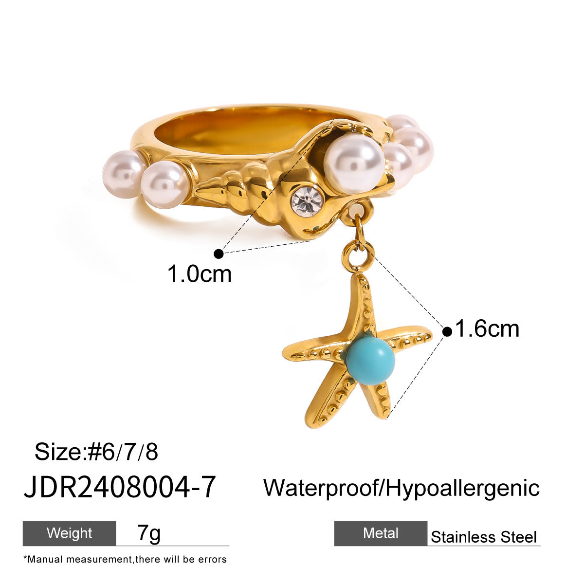 Stainless Steel Pendant Ring Titanium Steel No Fading