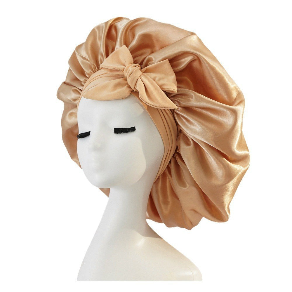 New Silk Bonnet - Women Satin Bonnet Hair Bonnet Night Sleep Cap Scarf Wrap For Curly Hair With Tie Band For Curly Hair