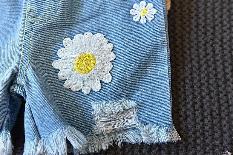 Girls Two-Piece Summer Children's Clothing -  Girls Short-Sleeved T-shirt and Short