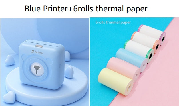 Mini Bluetooth Wireless Thermal Printer - Paper Sticker Label Printer