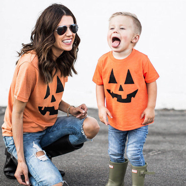 Halloween Theme Parent-Child T-shirt
