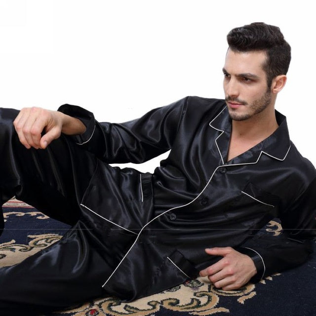 Men's Silk Satin Pajamas