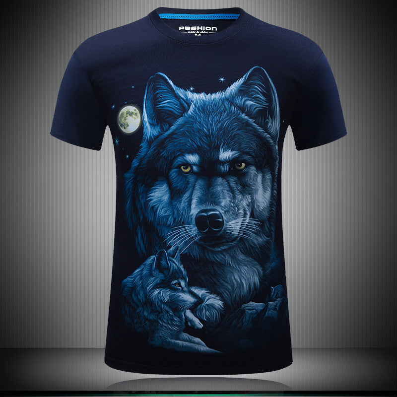 Wolf Design 3D T-shirt
