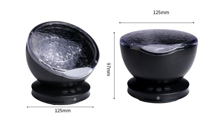 Ocean Wave Projector LED Night Light Remote Control - TF Cards Music Player Speaker Aurora Projection