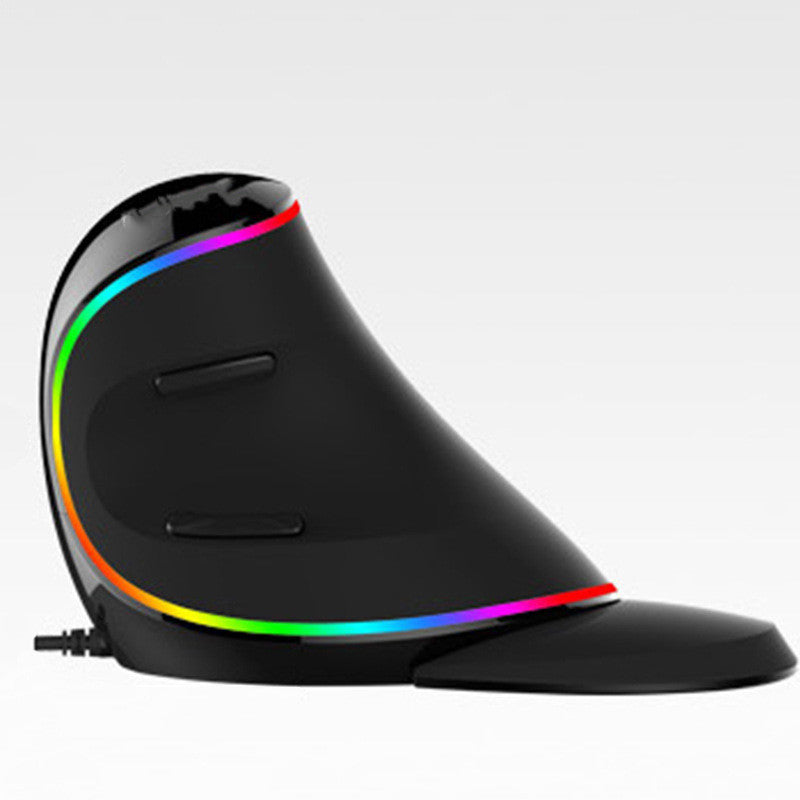 Anti-Mouse Hand Wired Mouse - Vertical Ergonomic Snail RGB