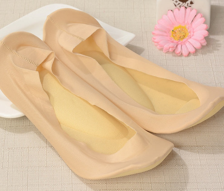 3D Arch Foot Massage Health Care Women Socks - Summer Socks Ice Silk Socks Invisible Slippers Feet Care