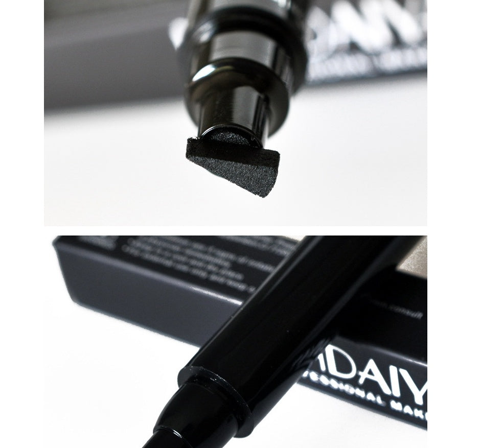 Double-Headed Seal Eyeliner - Triangle seal eyeliner 2-in-1 waterproof eyeliner