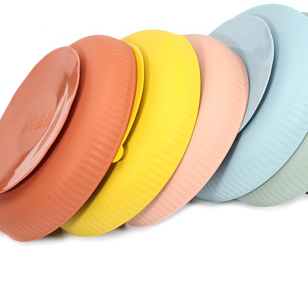 Creative Minimalist And Portable Children's Silicone Dining Plate