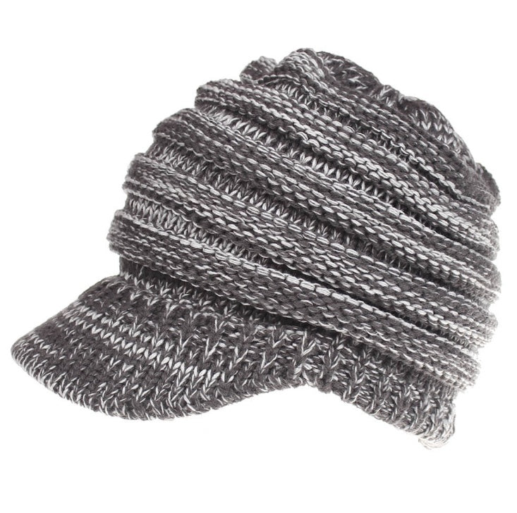 Women Ponytail Beanies - Autumn Winter Hats Female Soft Knitting Caps Warm Ladies Skullies