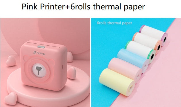 Mini Bluetooth Wireless Thermal Printer - Paper Sticker Label Printer