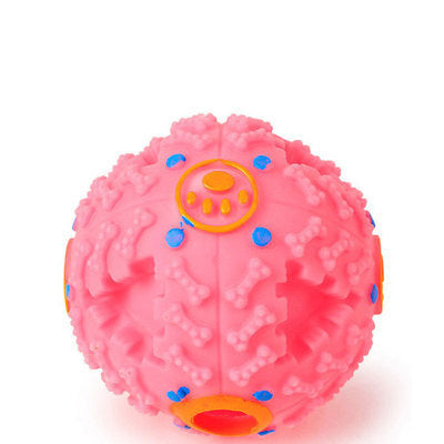 Pet Treat Training Chew Sound Food Dispenser Toy - Squeaky Giggle Ball