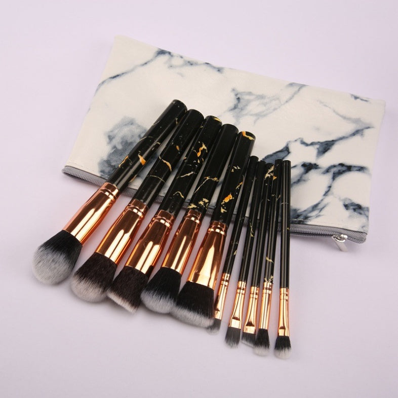 10 Marble Makeup Brush Sets - Beauty Tools, Blush, Eye shadow, Face modification