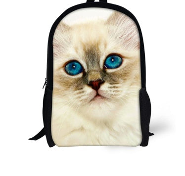 Cat Backpack - Cute 3D Animal Denim Backpacks for Children