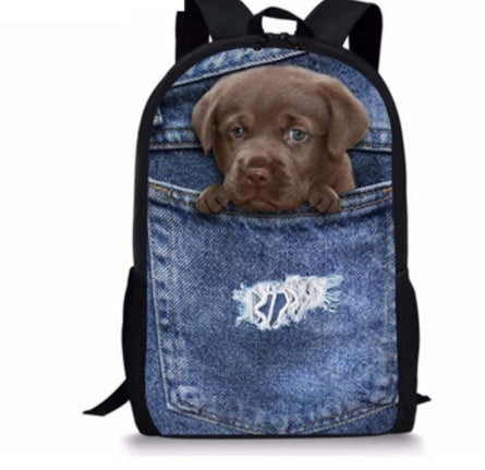 Cat Backpack - Cute 3D Animal Denim Backpacks for Children