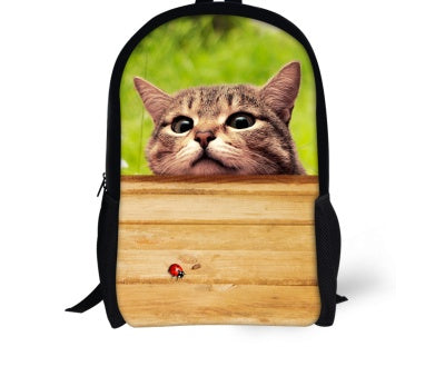 Cat Backpack - Cute 3D Animal Denim Backpacks for Children