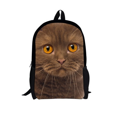 Cat Backpack - Cute 3D Animal Denim Backpacks for Children