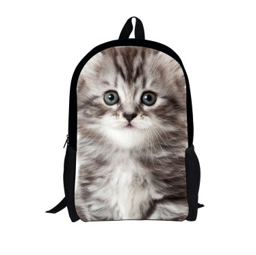 Cat Backpack - Cute 3D Animal Denim Backpacks for Children