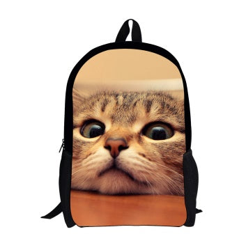 Cat Backpack - Cute 3D Animal Denim Backpacks for Children