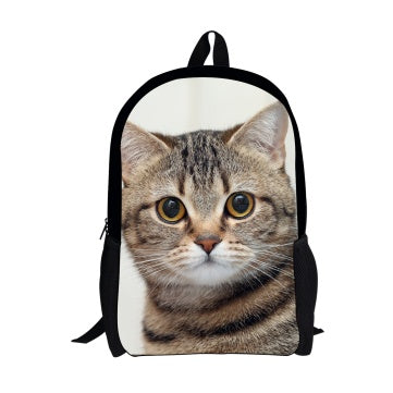 Cat Backpack - Cute 3D Animal Denim Backpacks for Children