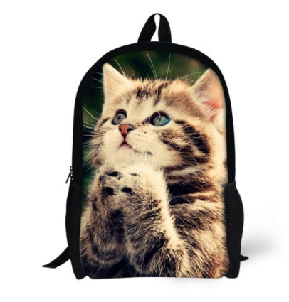 Cat Backpack - Cute 3D Animal Denim Backpacks for Children
