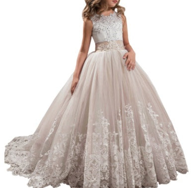 Flowy Children's Lace Ball Wedding Dress